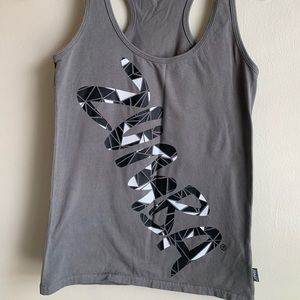 Zumba Racerback tank size Large gray black white